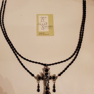 Donnetta Galloway Gothic Dragon Cross Necklace